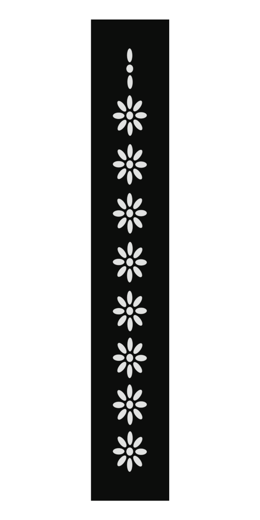 Design 178 Daisy Chain Laser Cut Metal Privacy Screen Panel front main view