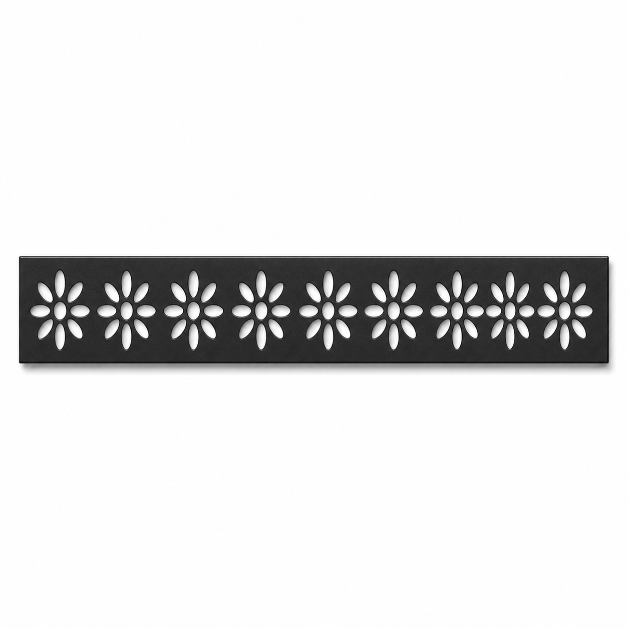 Simple Daisy Rail decorative metal fence topper front pattern for WPC composite fencing, Design 178