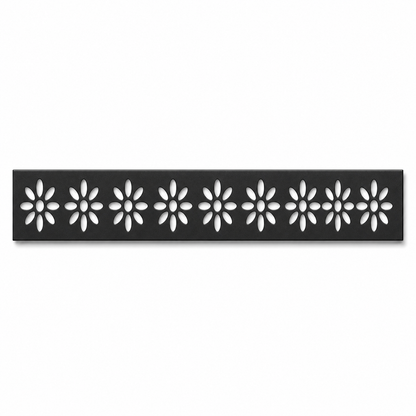 Simple Daisy Rail decorative metal fence topper front pattern for WPC composite fencing, Design 178