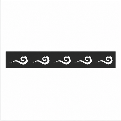 Small Curl Wave decorative metal fence topper front pattern for WPC composite fencing, Design 179