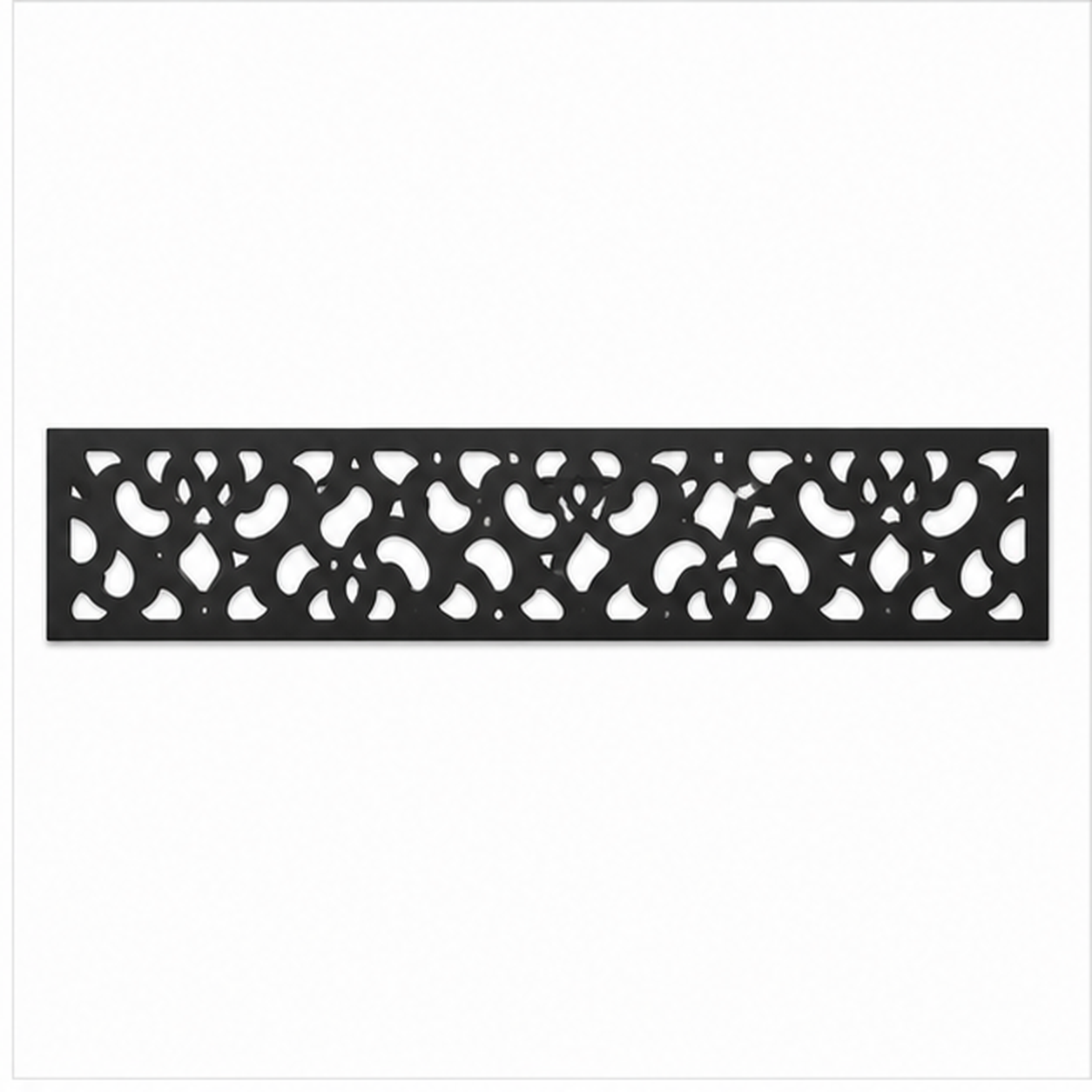 Diamond Blossom Mesh decorative metal fence topper front pattern for WPC composite fencing, Design 182