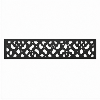 Diamond Blossom Mesh decorative metal fence topper front pattern for WPC composite fencing, Design 182