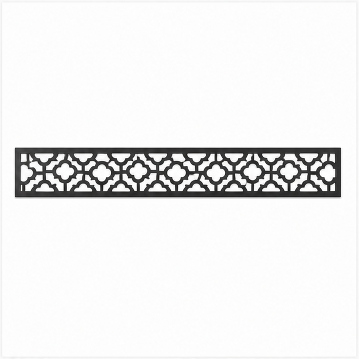 Interlaced Diamond Band decorative metal fence topper front pattern for WPC composite fencing, Design 183
