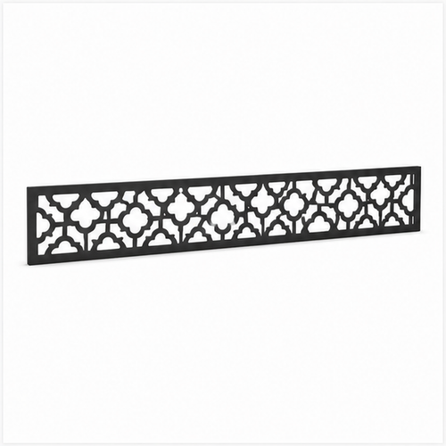 Interlaced Diamond Band laser cut metal fence topper insert perspective view, Design 183