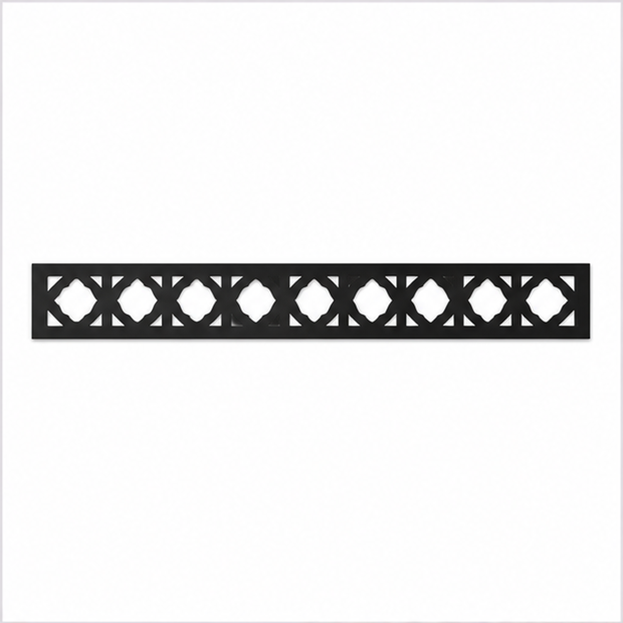 Circle Flower Chain decorative metal fence topper front pattern for WPC composite fencing, Design 185