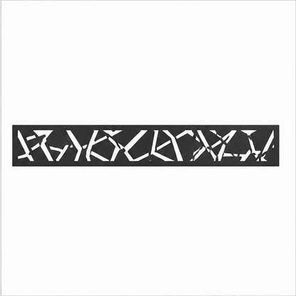Broken Reed Branch decorative metal fence topper front pattern for WPC composite fencing, Design 186