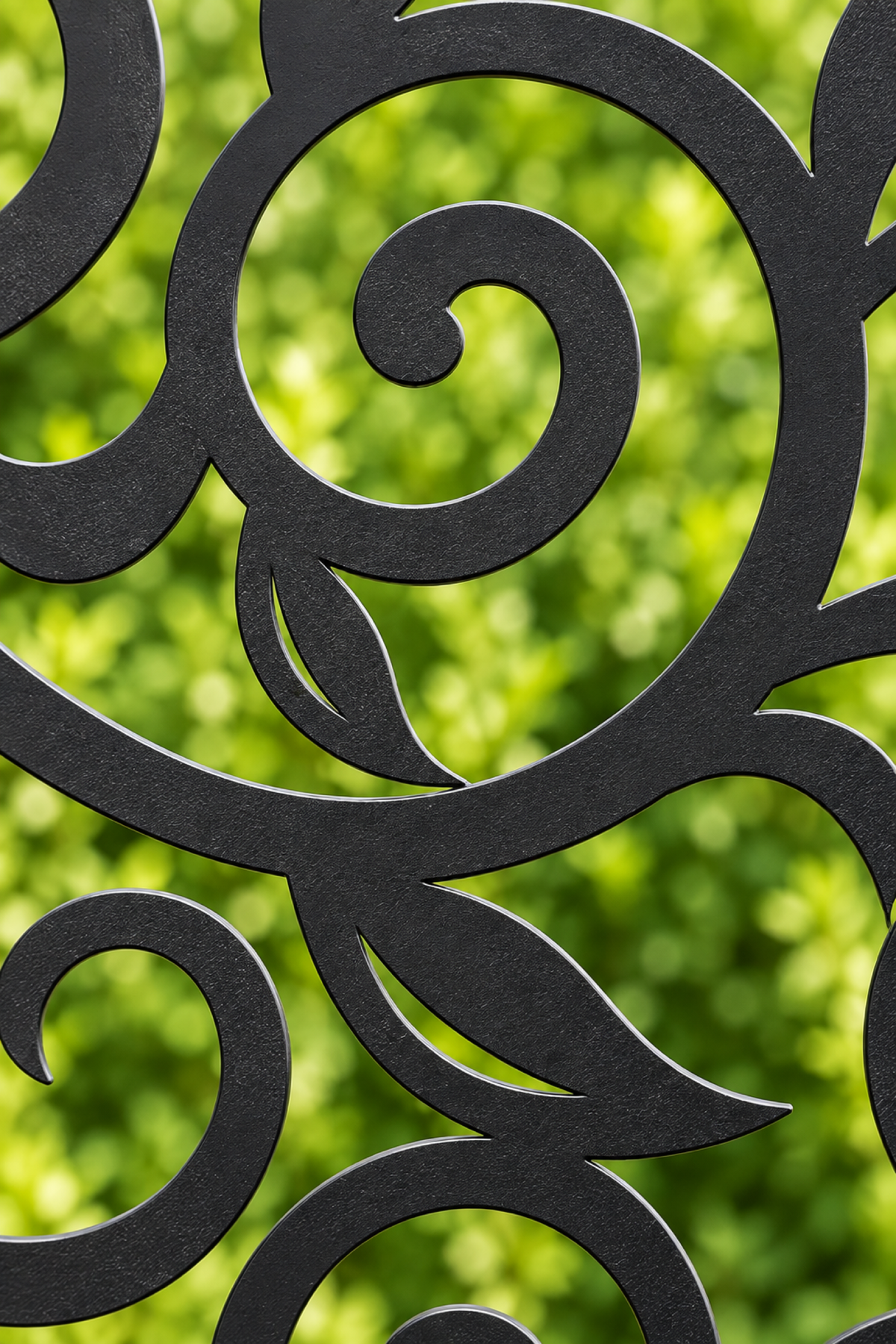 Design 191 Open Scroll Lattice Laser Cut Metal Privacy Screen Panel close-up detail view