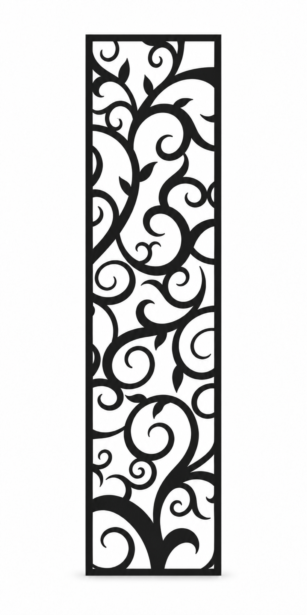 Design 193 Classic Scroll Vine Laser Cut Metal Privacy Screen Panel front main view