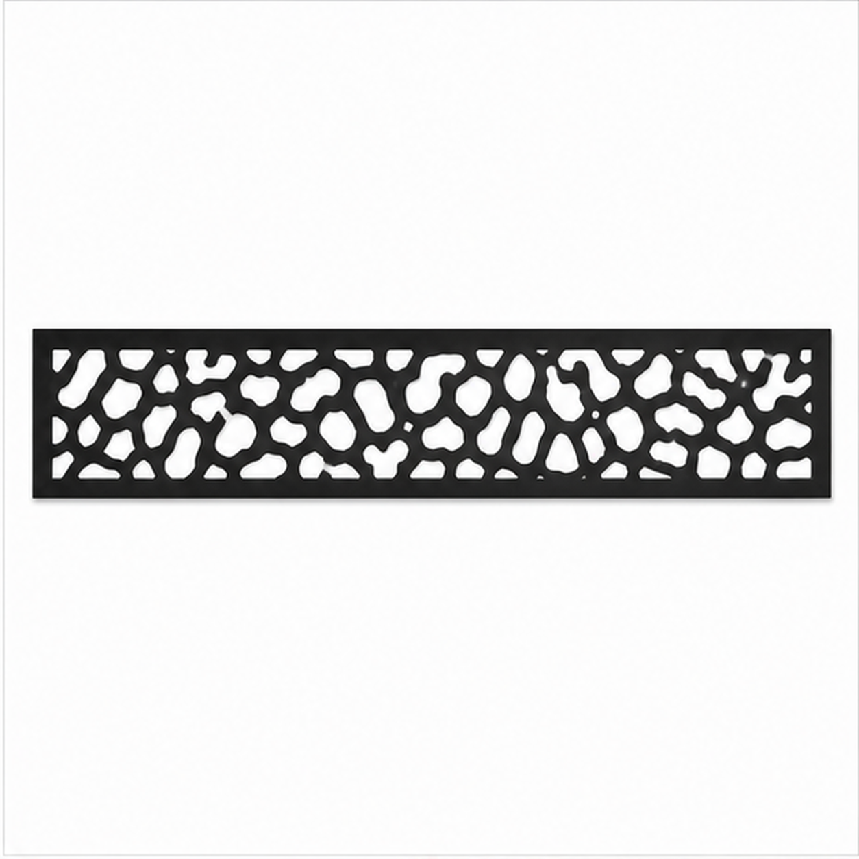 Pebble Floral Mesh decorative metal fence topper front pattern for WPC composite fencing, Design 194