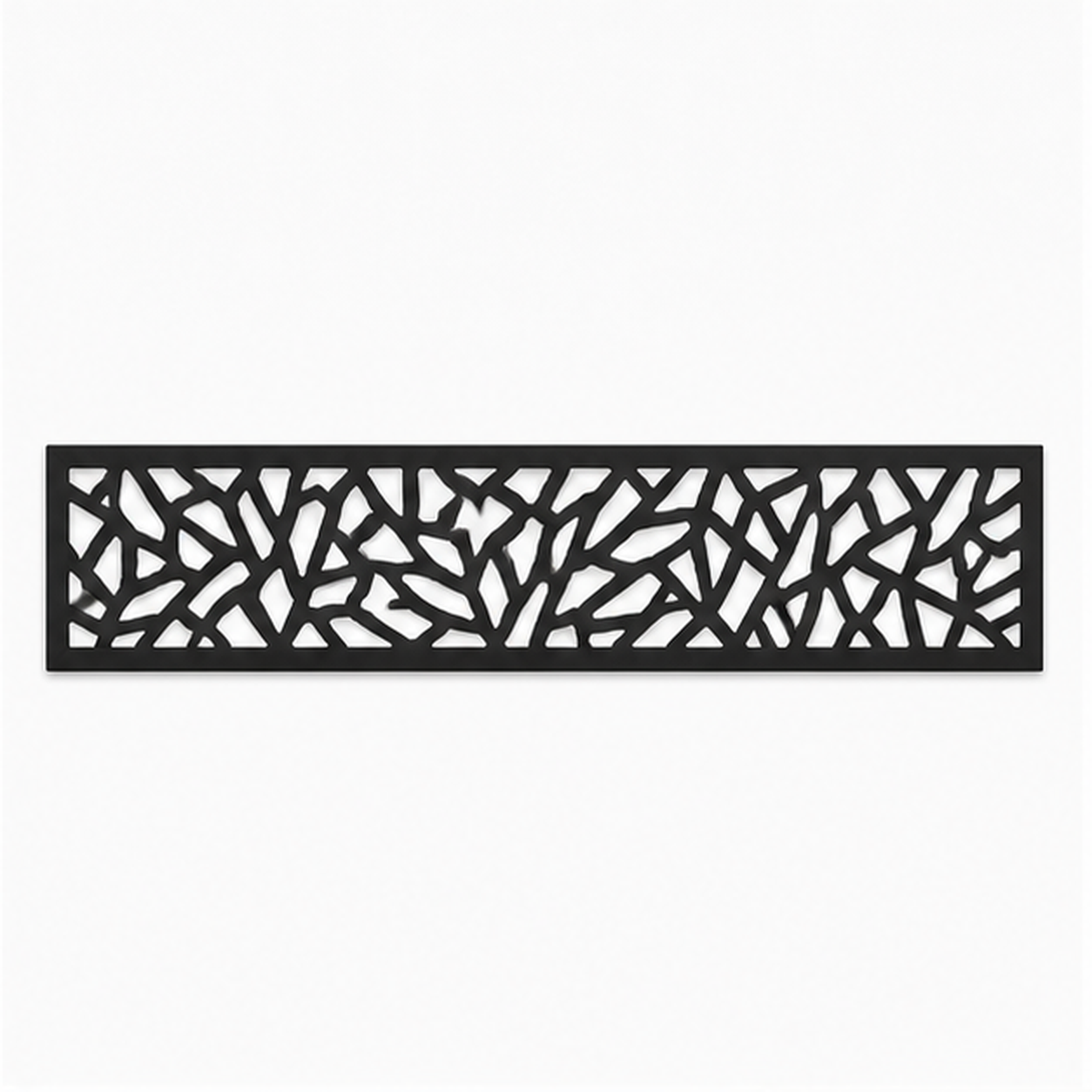 Branch Reed Lattice decorative metal fence topper front pattern for WPC composite fencing, Design 195