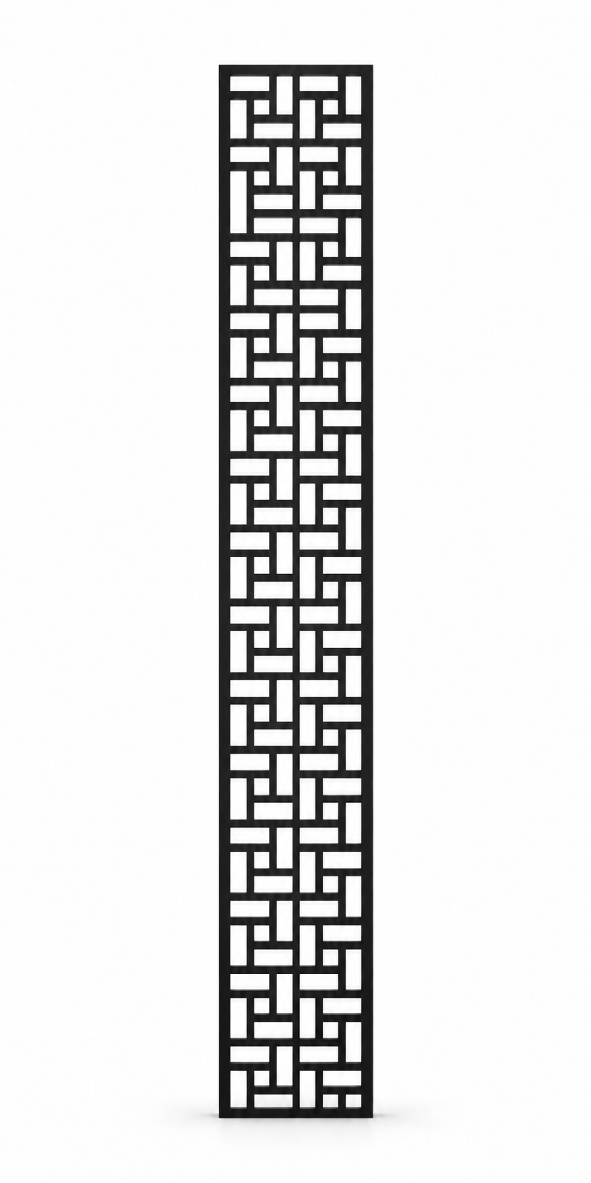 Design 197 Woven Key Lattice Laser Cut Metal Privacy Screen Panel front main view