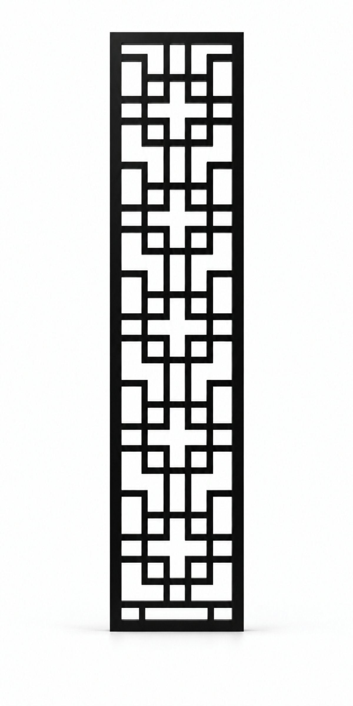 Design 198 Rectilinear Maze Grid Laser Cut Metal Privacy Screen Panel front main view