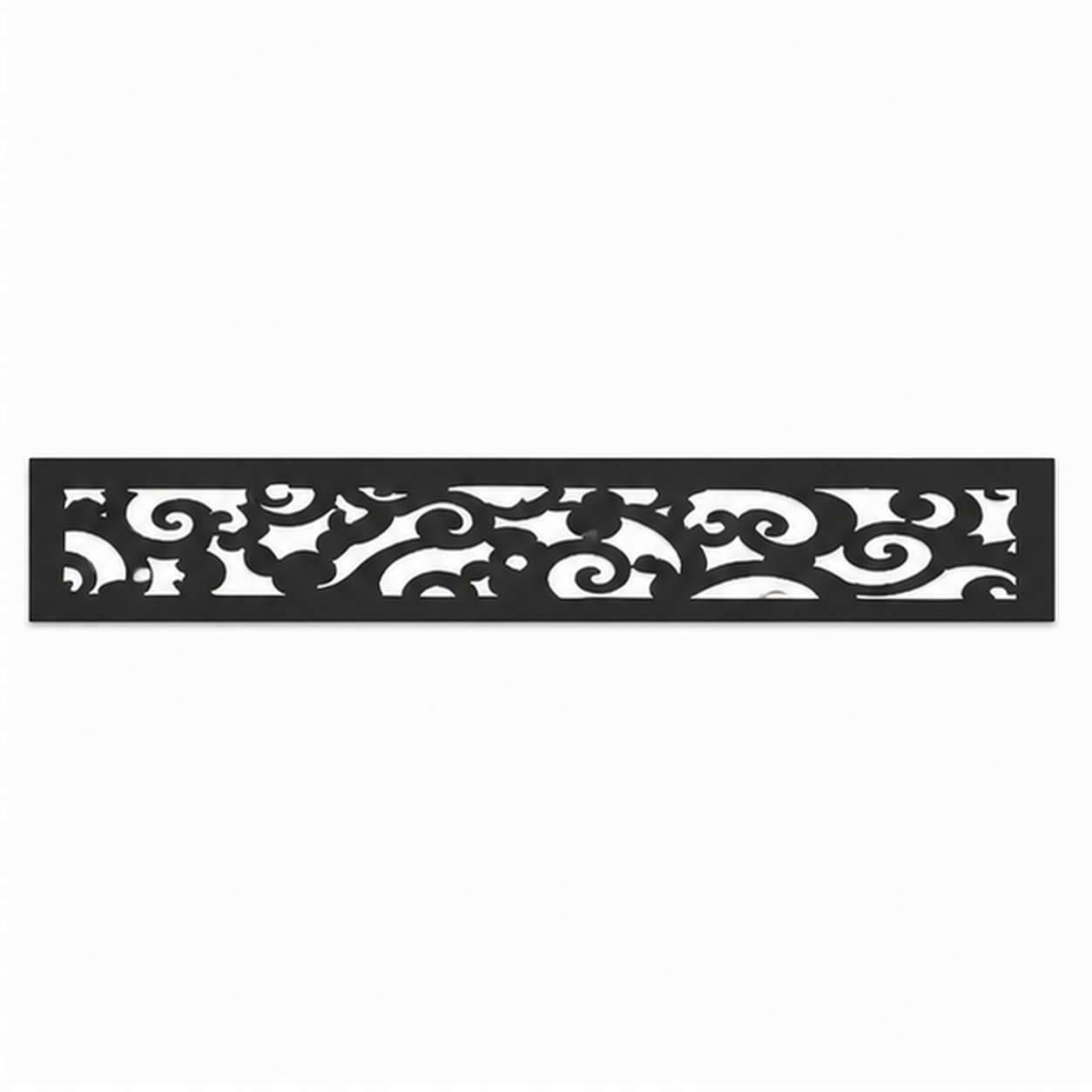 Large Cloud Scroll decorative metal fence topper front pattern for WPC composite fencing, Design 199