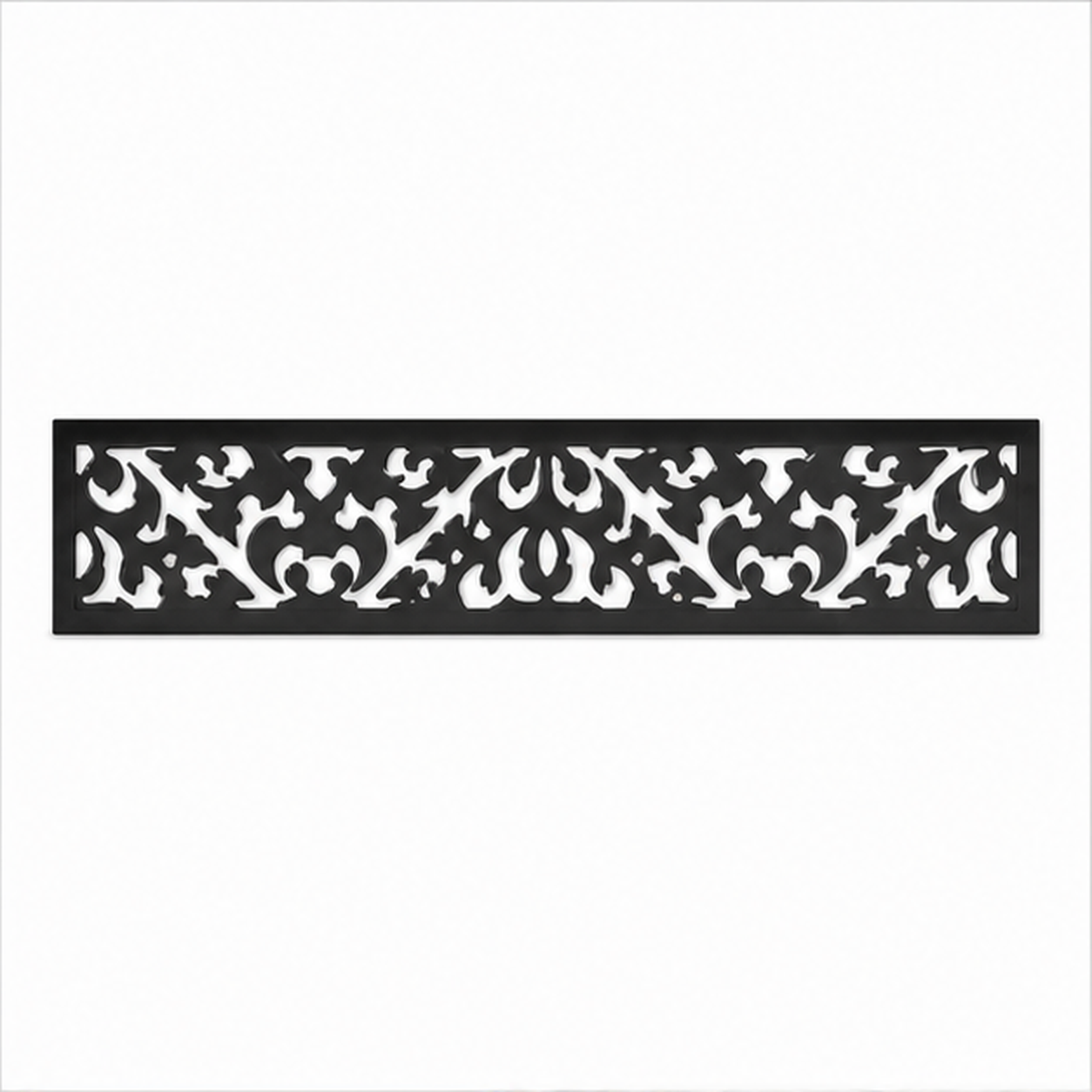 Leaf Scatter Lace decorative metal fence topper front pattern for WPC composite fencing, Design 203