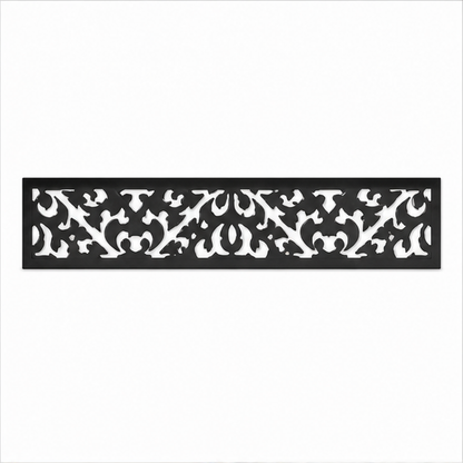 Leaf Scatter Lace decorative metal fence topper front pattern for WPC composite fencing, Design 203