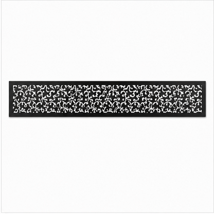 Micro Dot Privacy Mesh decorative metal fence topper front pattern for WPC composite fencing, Design 204