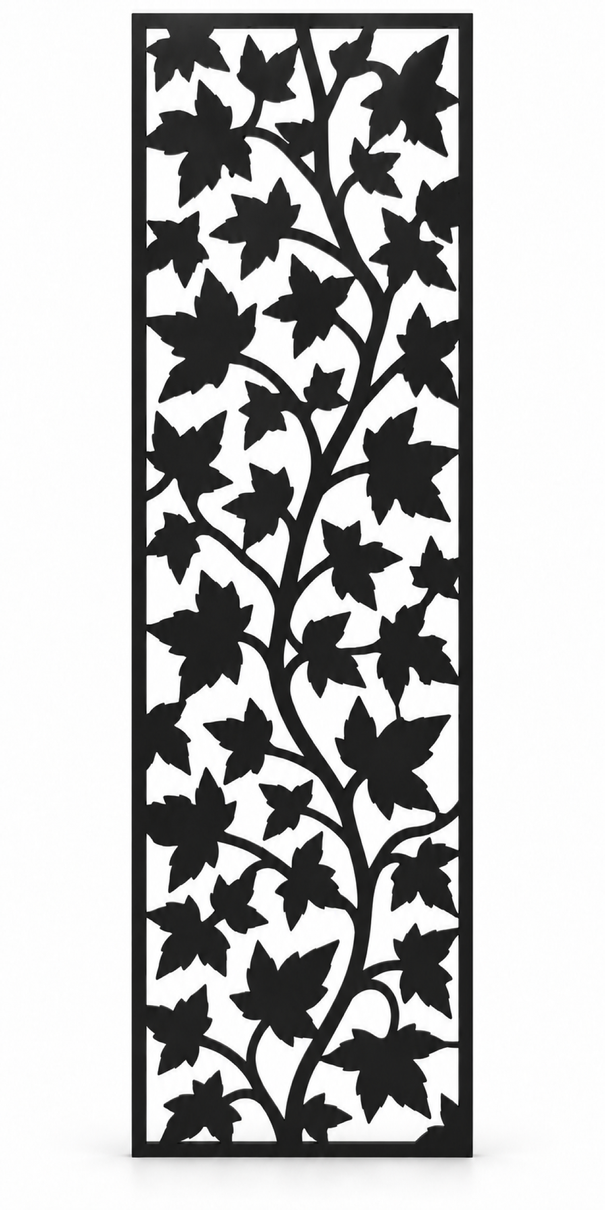 Design 207 Climbing Maple Vine Laser Cut Metal Privacy Screen Panel front main view