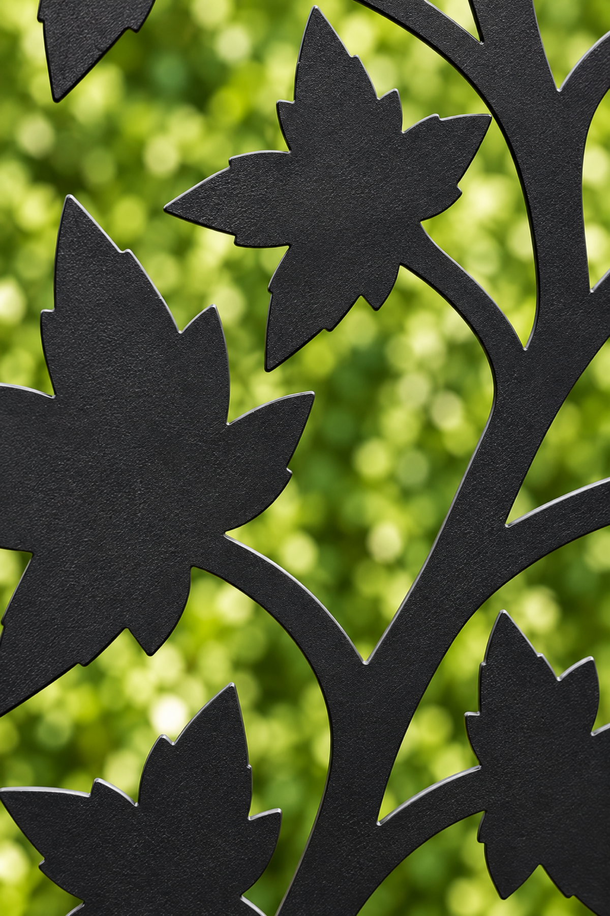 Design 207 Climbing Maple Vine Laser Cut Metal Privacy Screen Panel close-up detail view