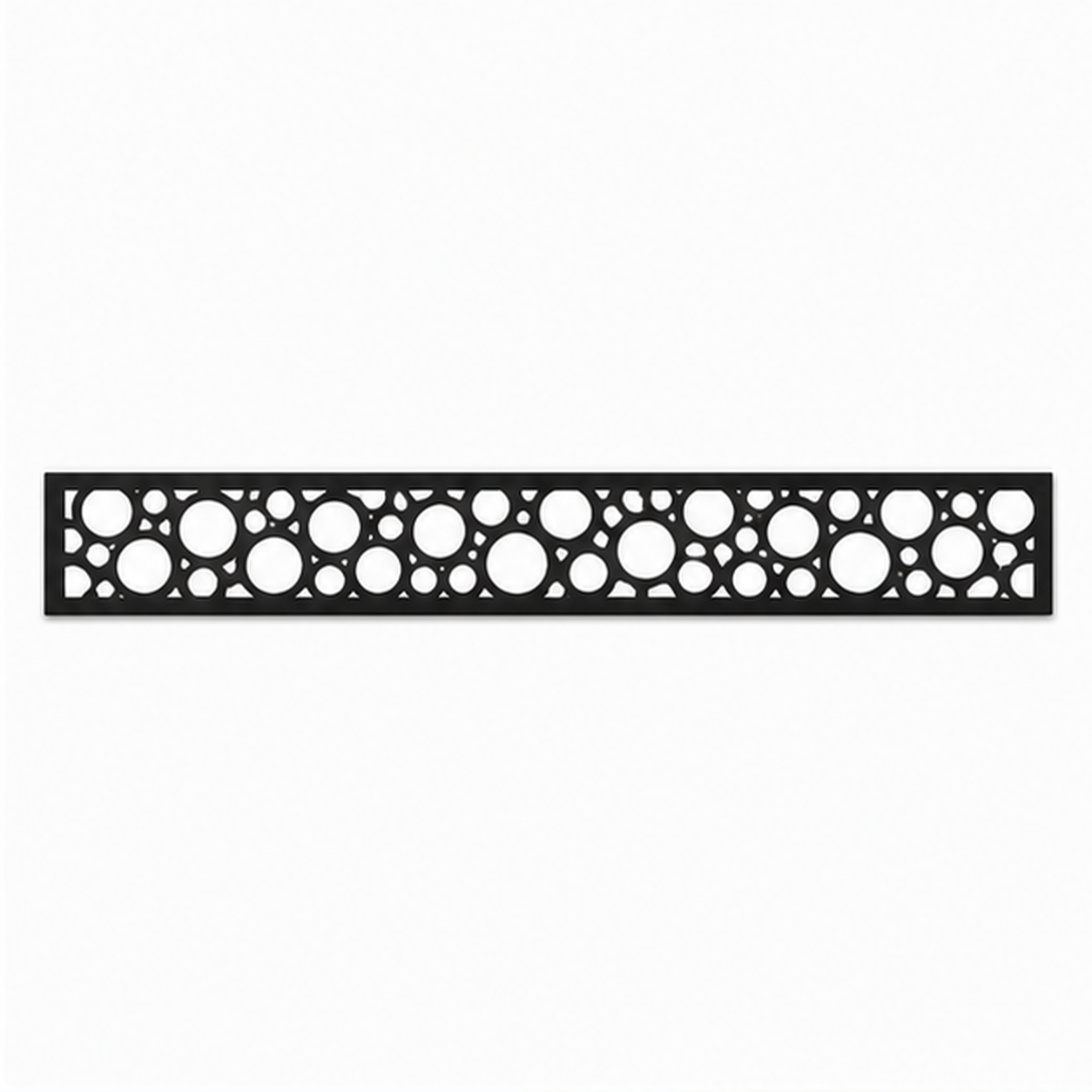 Round Flower Chain decorative metal fence topper front pattern for WPC composite fencing, Design 208