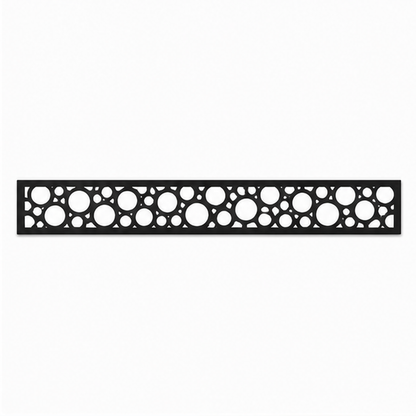 Round Flower Chain decorative metal fence topper front pattern for WPC composite fencing, Design 208