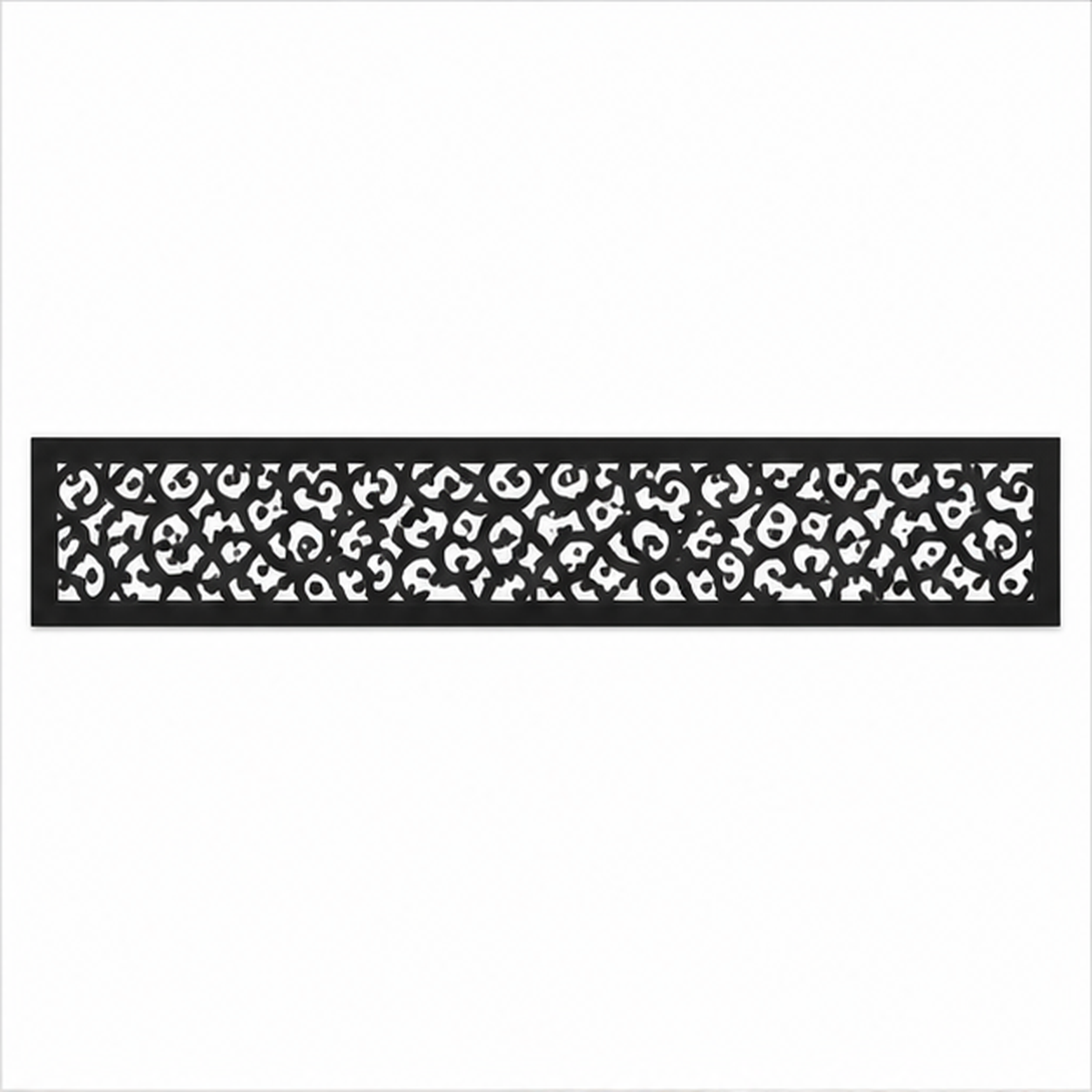 Fine Cloud Privacy Lace decorative metal fence topper front pattern for WPC composite fencing, Design 209