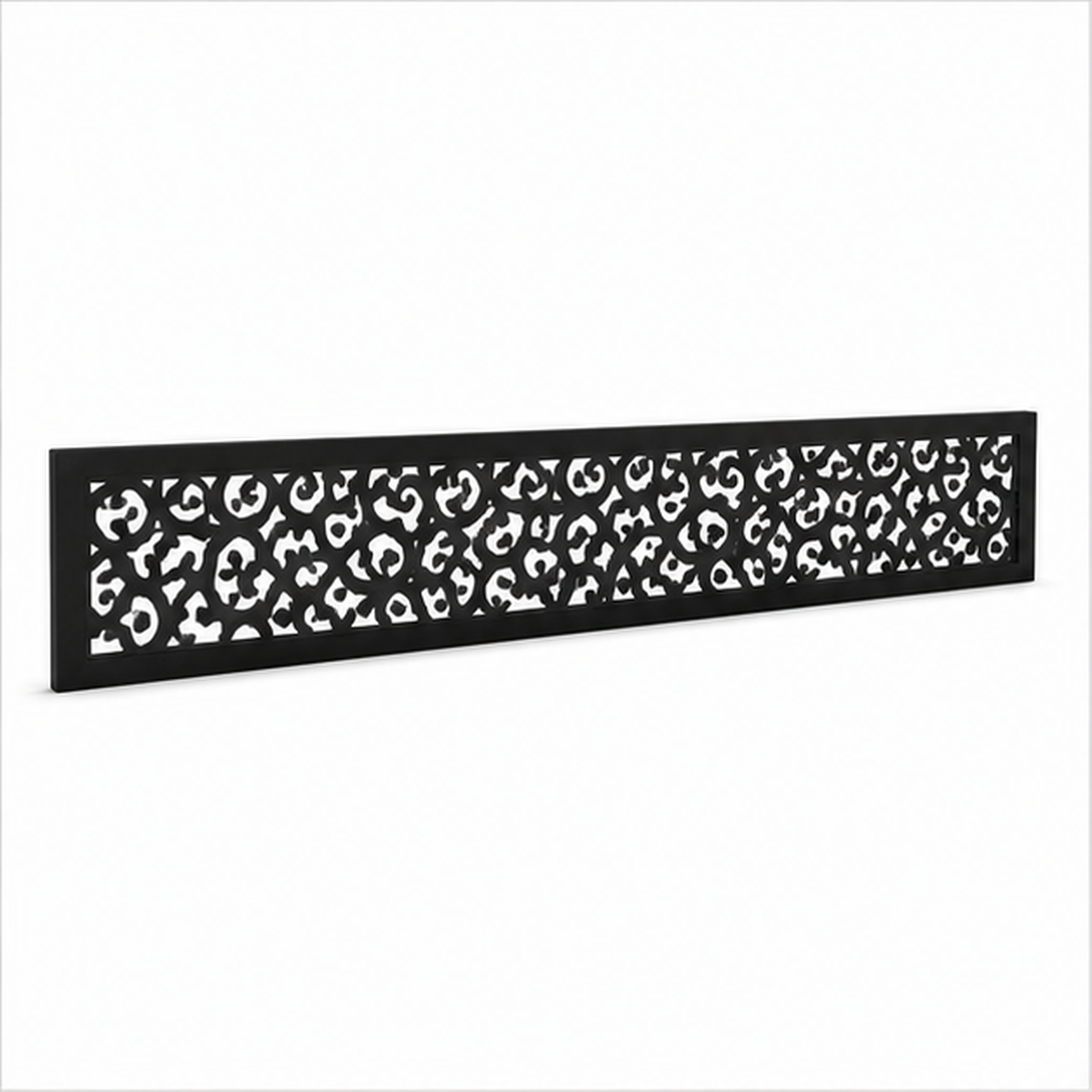 Fine Cloud Privacy Lace laser cut metal fence topper insert perspective view, Design 209