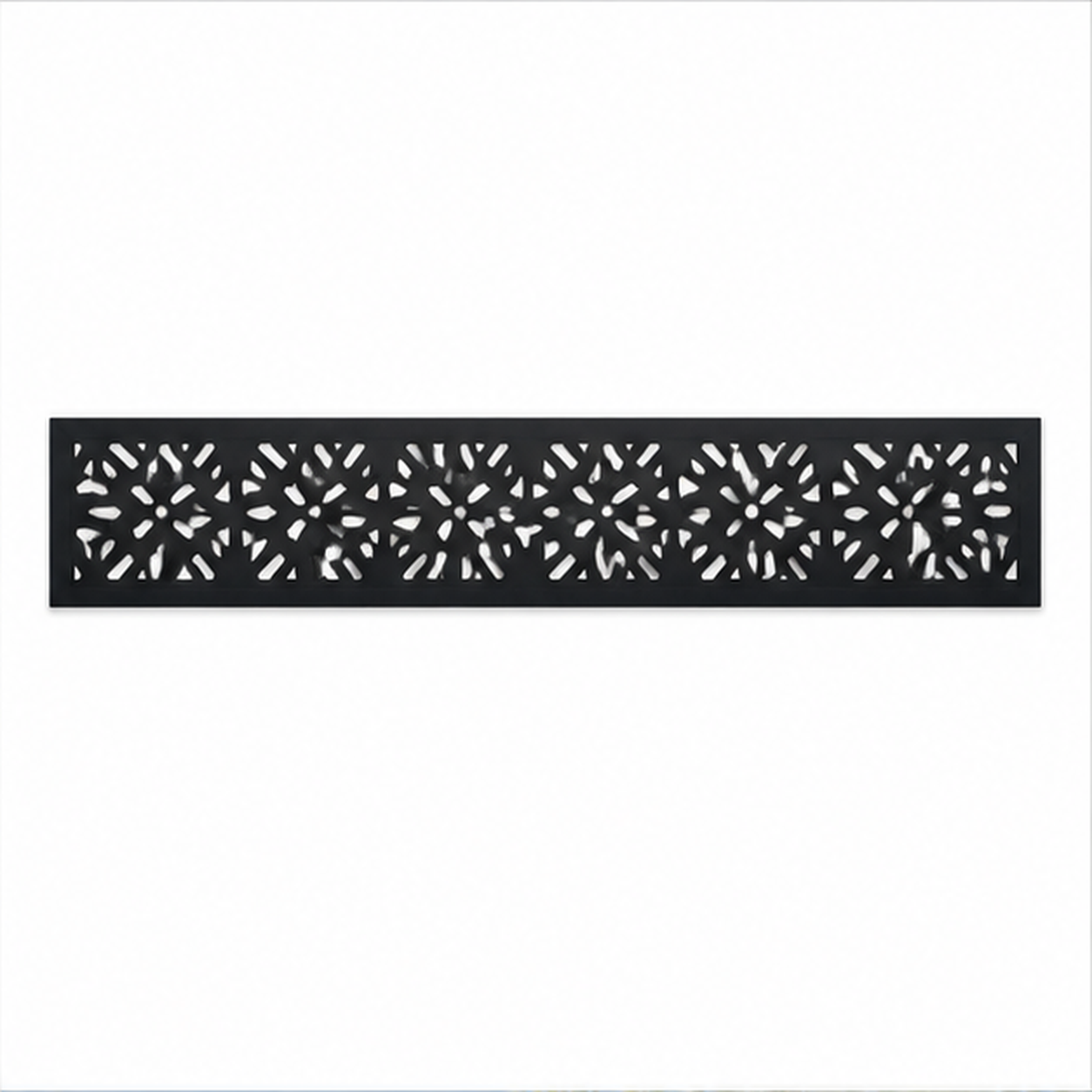 Fine Pebble Privacy Mesh decorative metal fence topper front pattern for WPC composite fencing, Design 210