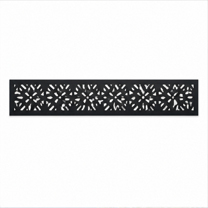 Fine Pebble Privacy Mesh decorative metal fence topper front pattern for WPC composite fencing, Design 210