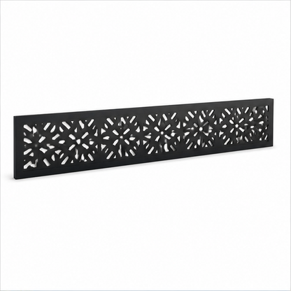 Fine Pebble Privacy Mesh laser cut metal fence topper insert perspective view, Design 210
