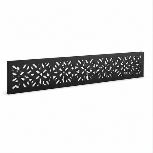 Fine Pebble Privacy Mesh laser cut metal fence topper insert perspective view, Design 210