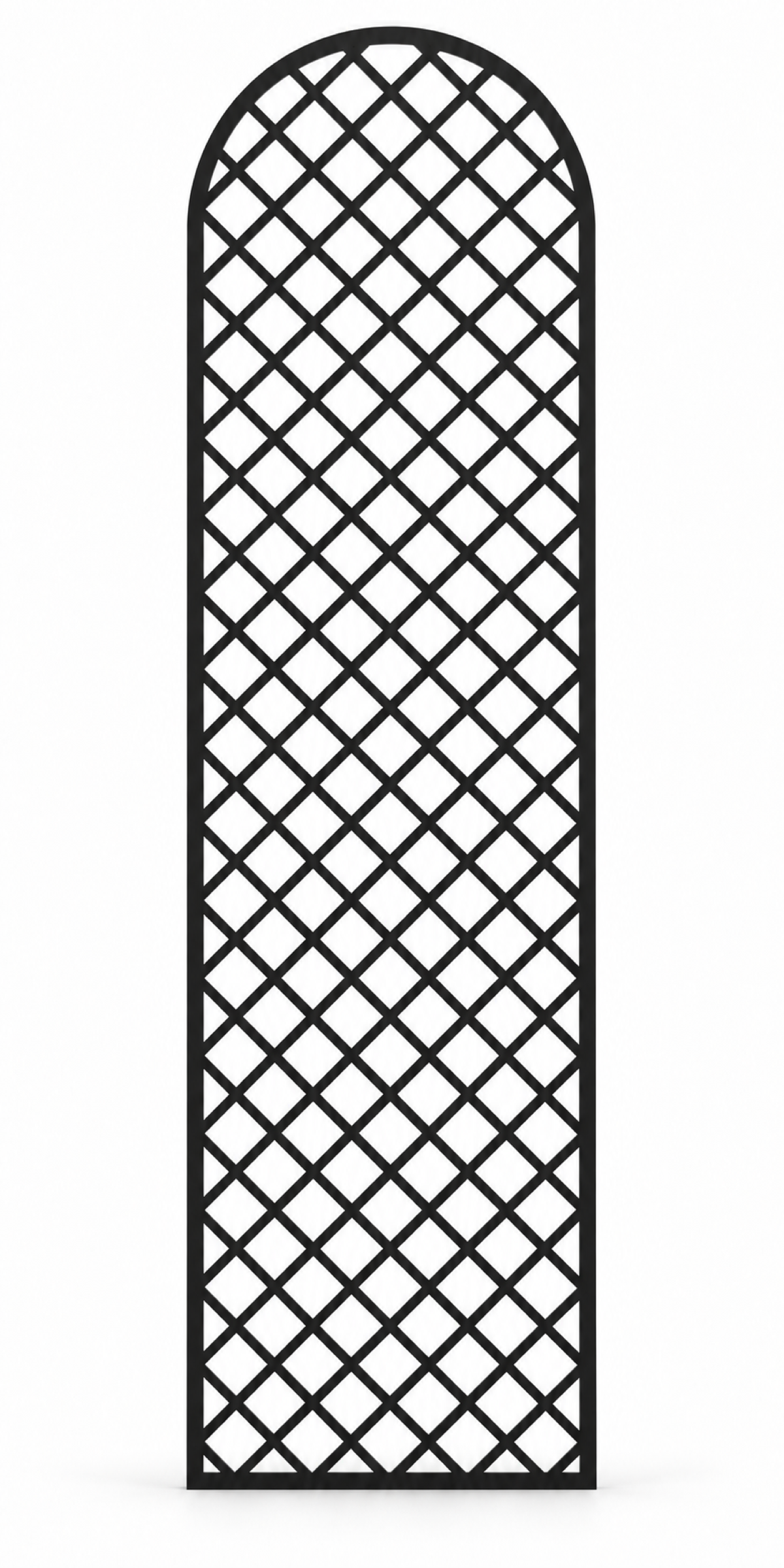 Design 211 Arched Diamond Mesh Laser Cut Metal Privacy Screen Panel front main view