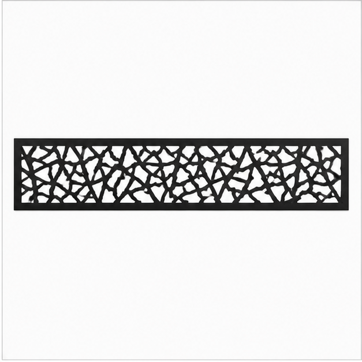 Triangle Diamond Lattice decorative metal fence topper front pattern for WPC composite fencing, Design 212