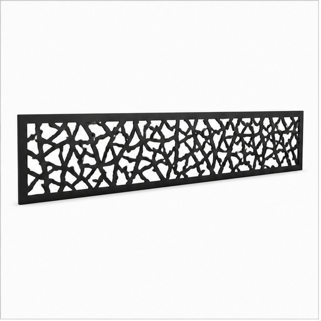 Triangle Diamond Lattice laser cut metal fence topper insert perspective view, Design 212