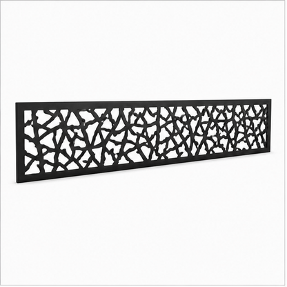 Triangle Diamond Lattice laser cut metal fence topper insert perspective view, Design 212