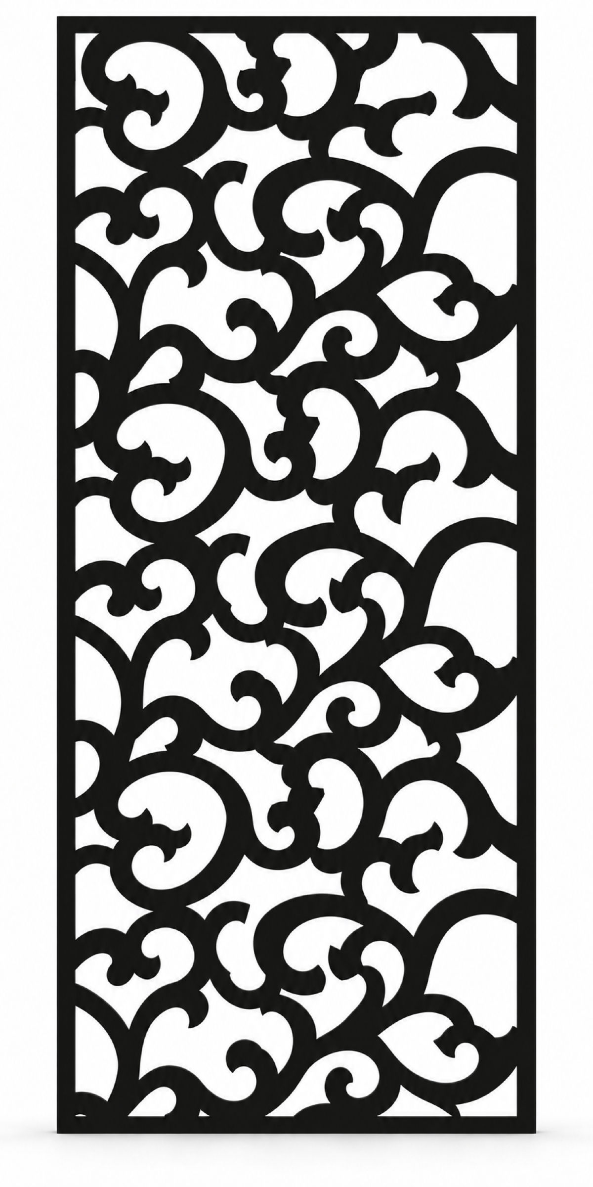 Design 213 Rolling Cloud Repeat Laser Cut Metal Privacy Screen Panel front main view