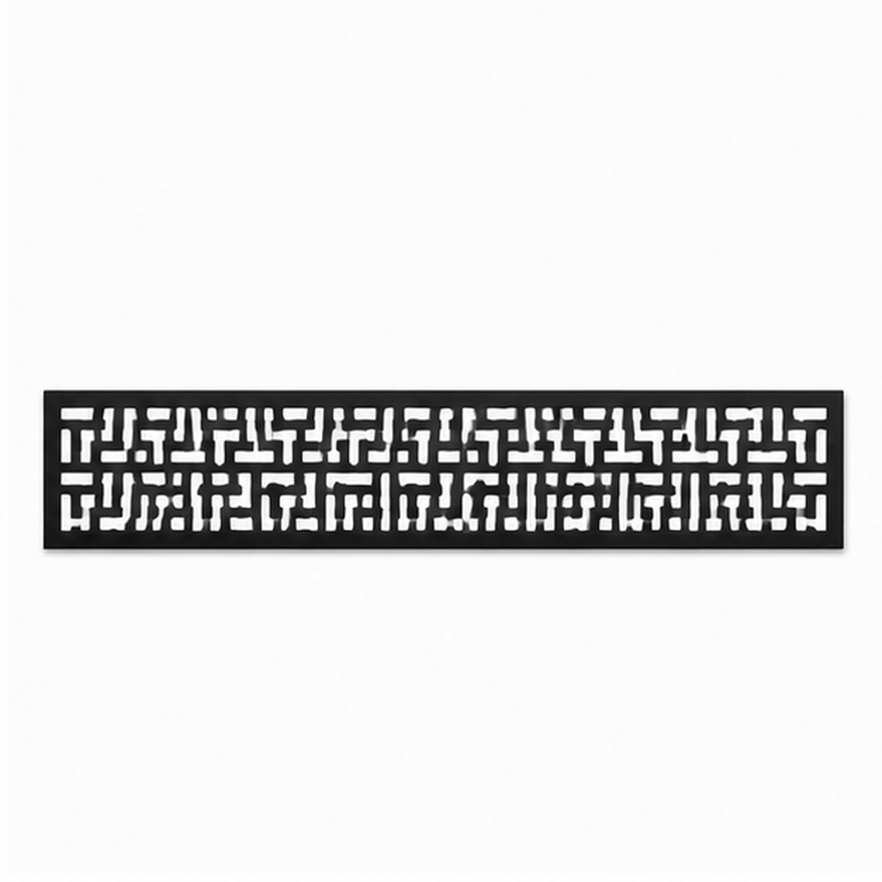 Digital Maze Privacy decorative metal fence topper front pattern for WPC composite fencing, Design 214