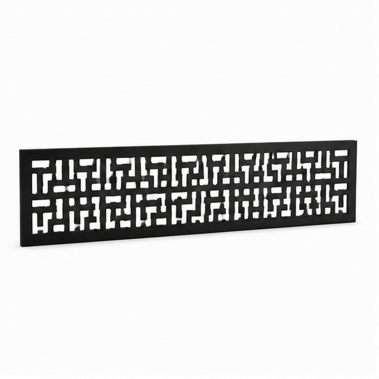 Digital Maze Privacy laser cut metal fence topper insert perspective view, Design 214