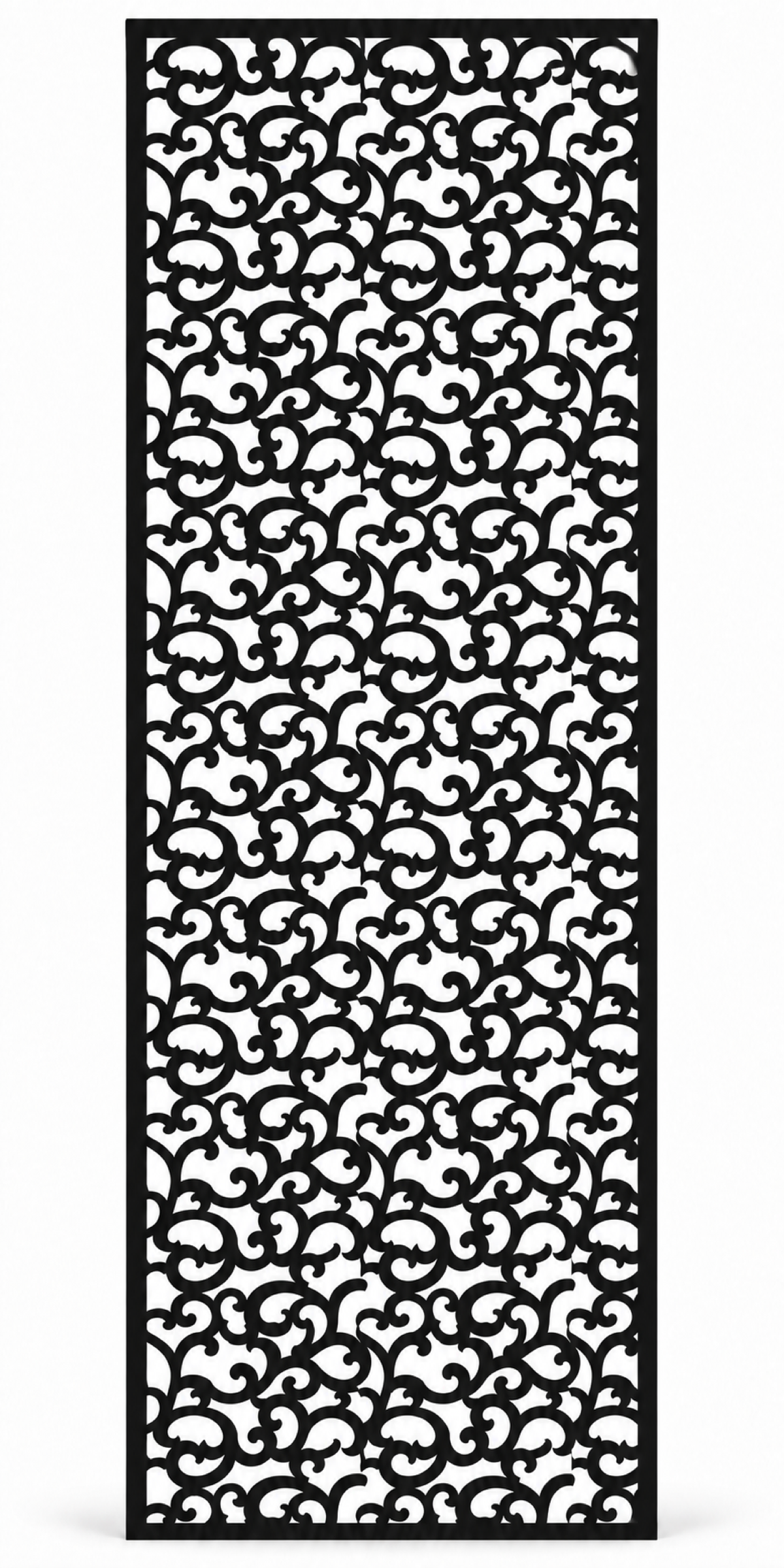 Design 214 Fine Cloud Filigree Laser Cut Metal Privacy Screen Panel front main view