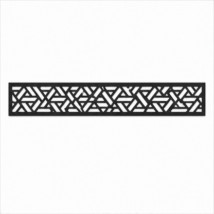 Tribal Triangle Rail decorative metal fence topper front pattern for WPC composite fencing, Design 215