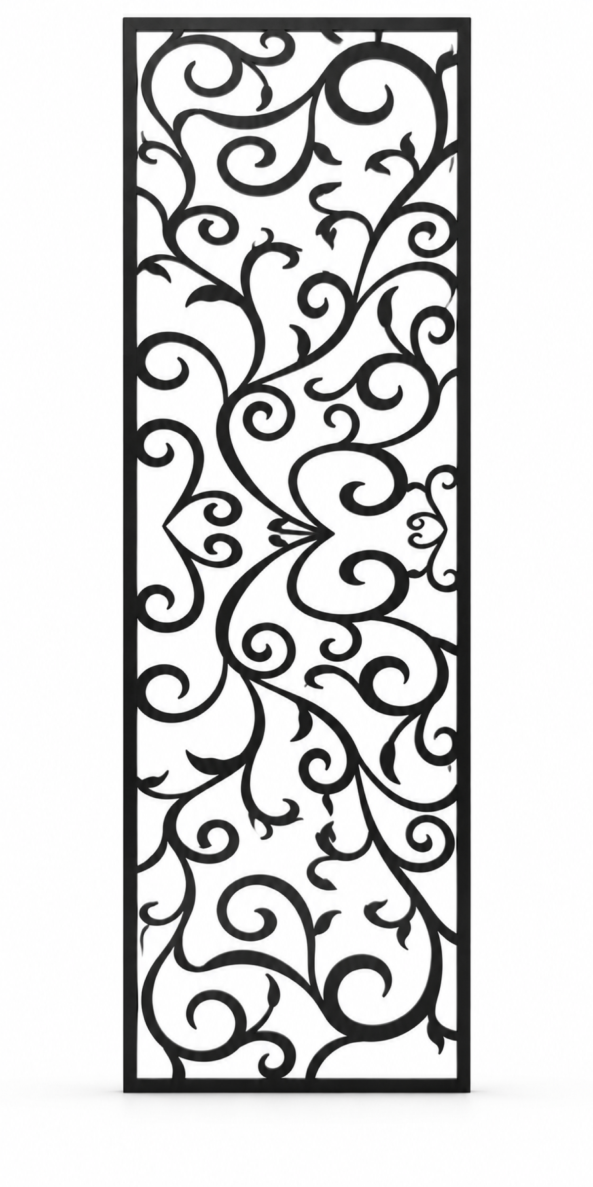 Design 217 Fine Garden Scroll Laser Cut Metal Privacy Screen Panel front main view