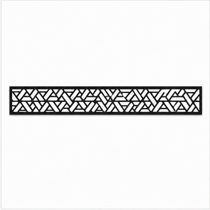 Mini Chevron Diamond decorative metal fence topper front pattern for WPC composite fencing, Design 219