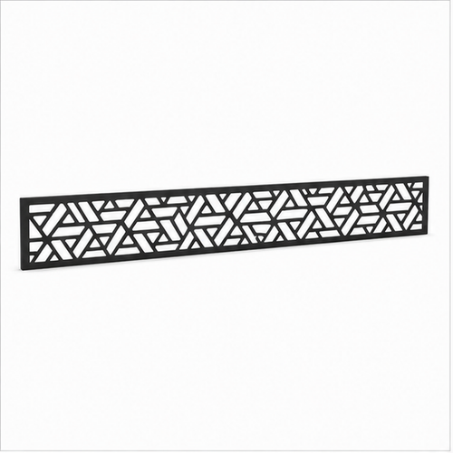 Mini Chevron Diamond laser cut metal fence topper insert perspective view, Design 219