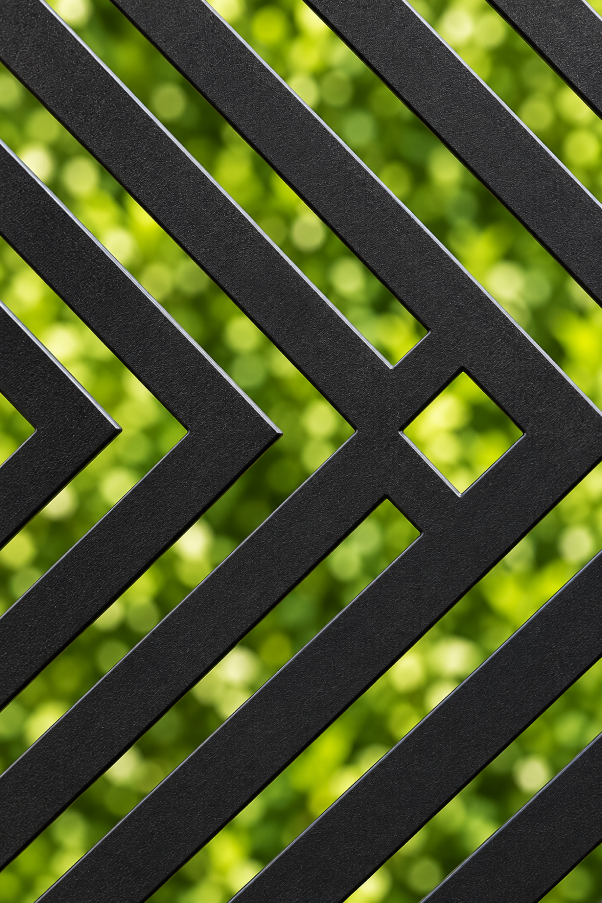 Design 220 Chevron Stripe Weave Laser Cut Metal Privacy Screen Panel close-up detail view