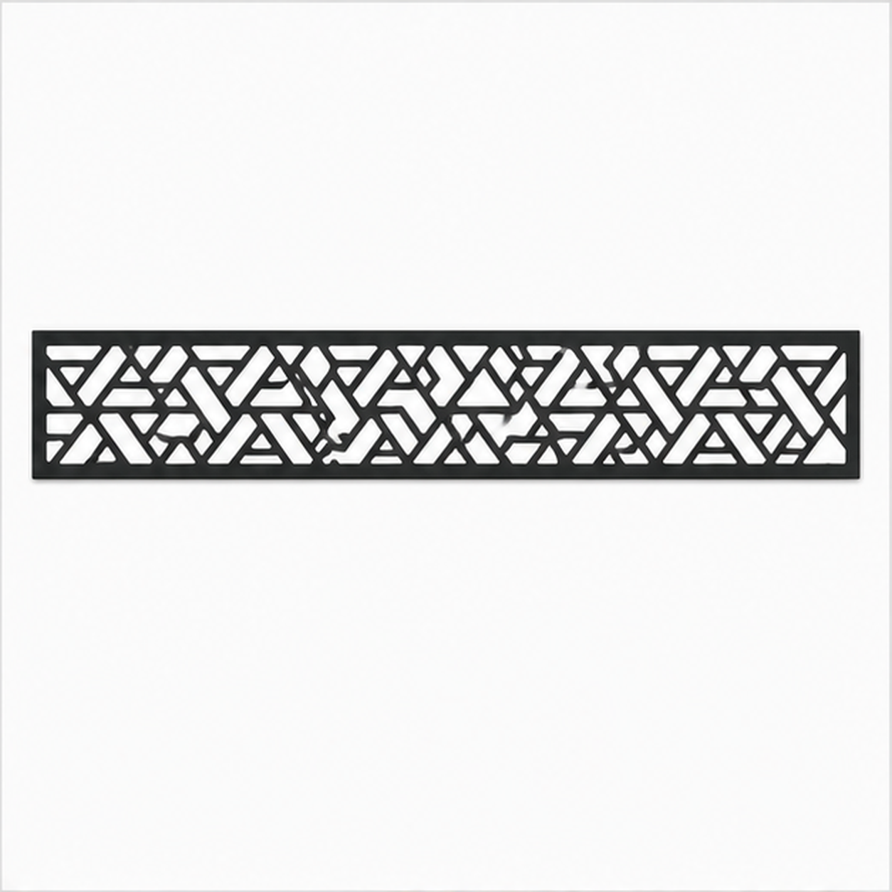 Triangle Leaf Lattice decorative metal fence topper front pattern for WPC composite fencing, Design 220