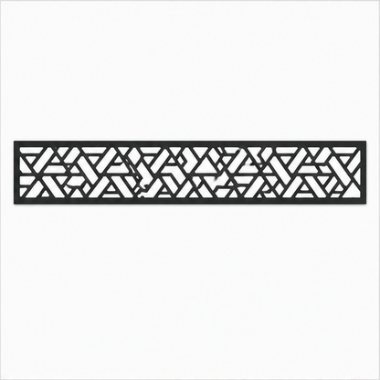 Triangle Leaf Lattice decorative metal fence topper front pattern for WPC composite fencing, Design 220
