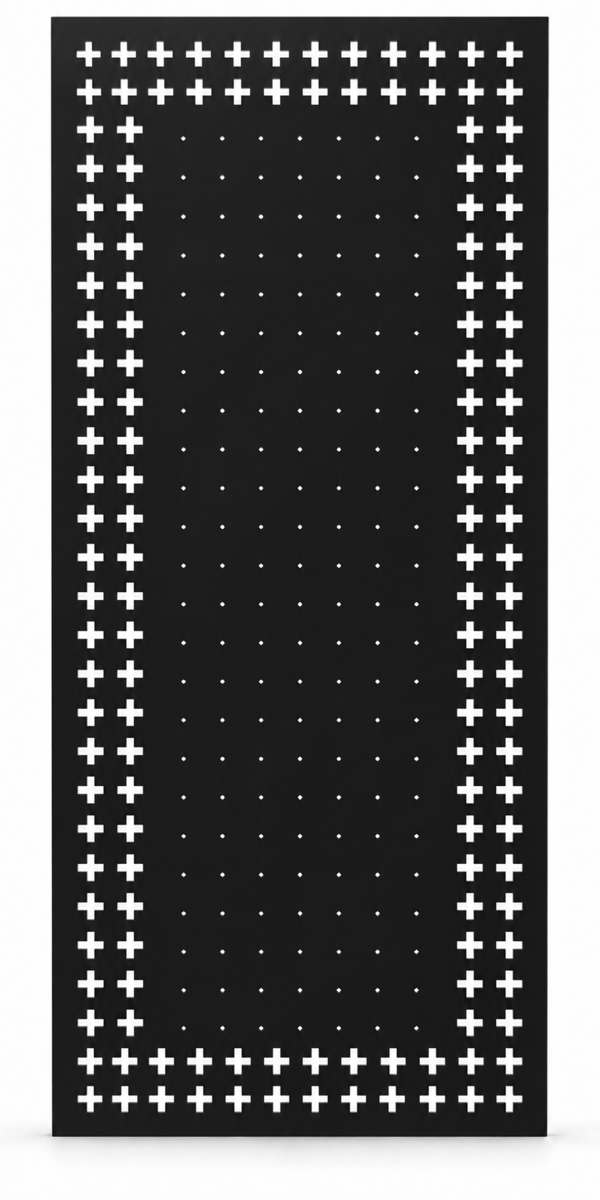 Design 222 Cross Dot Gradient Laser Cut Metal Privacy Screen Panel front main view