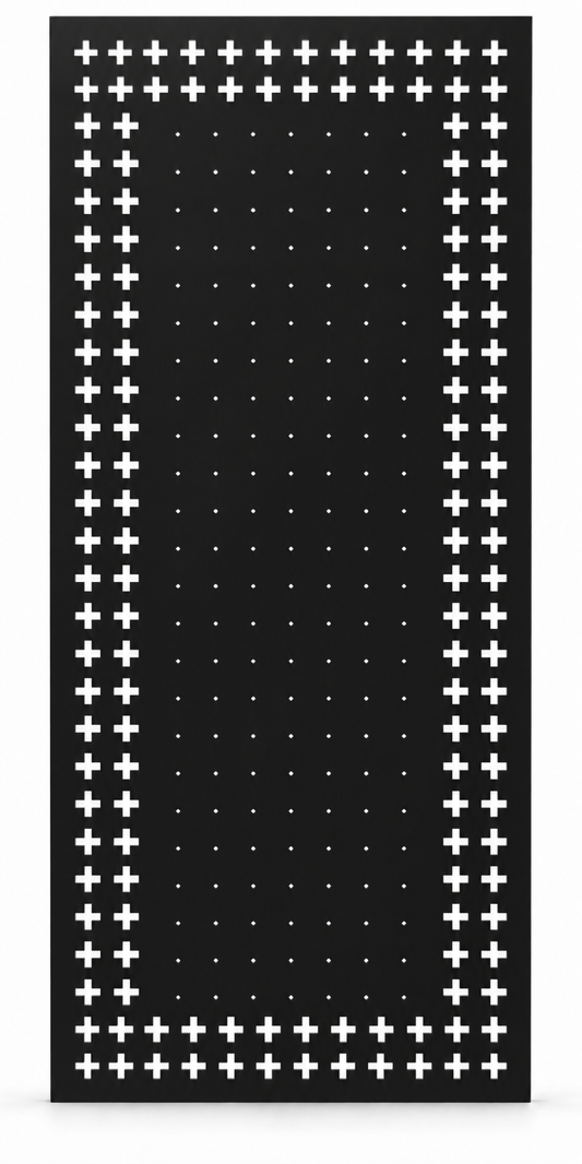 Design 222 Cross Dot Gradient Laser Cut Metal Privacy Screen Panel front main view