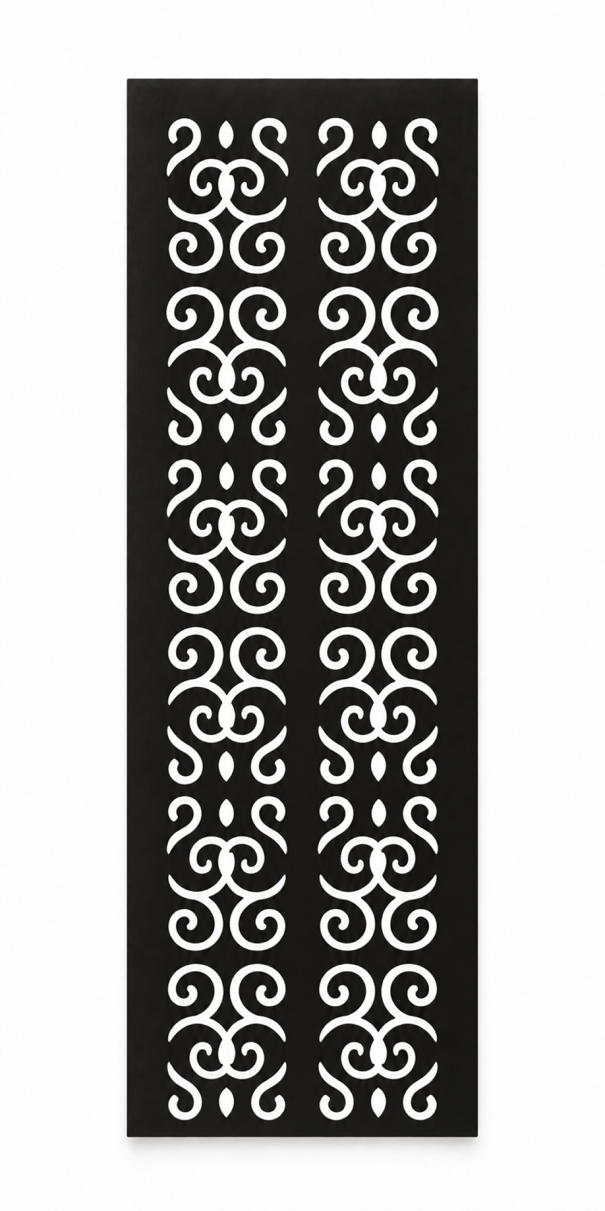 Design 239 Twin Cloud Emblems Laser Cut Metal Privacy Screen Panel front main view