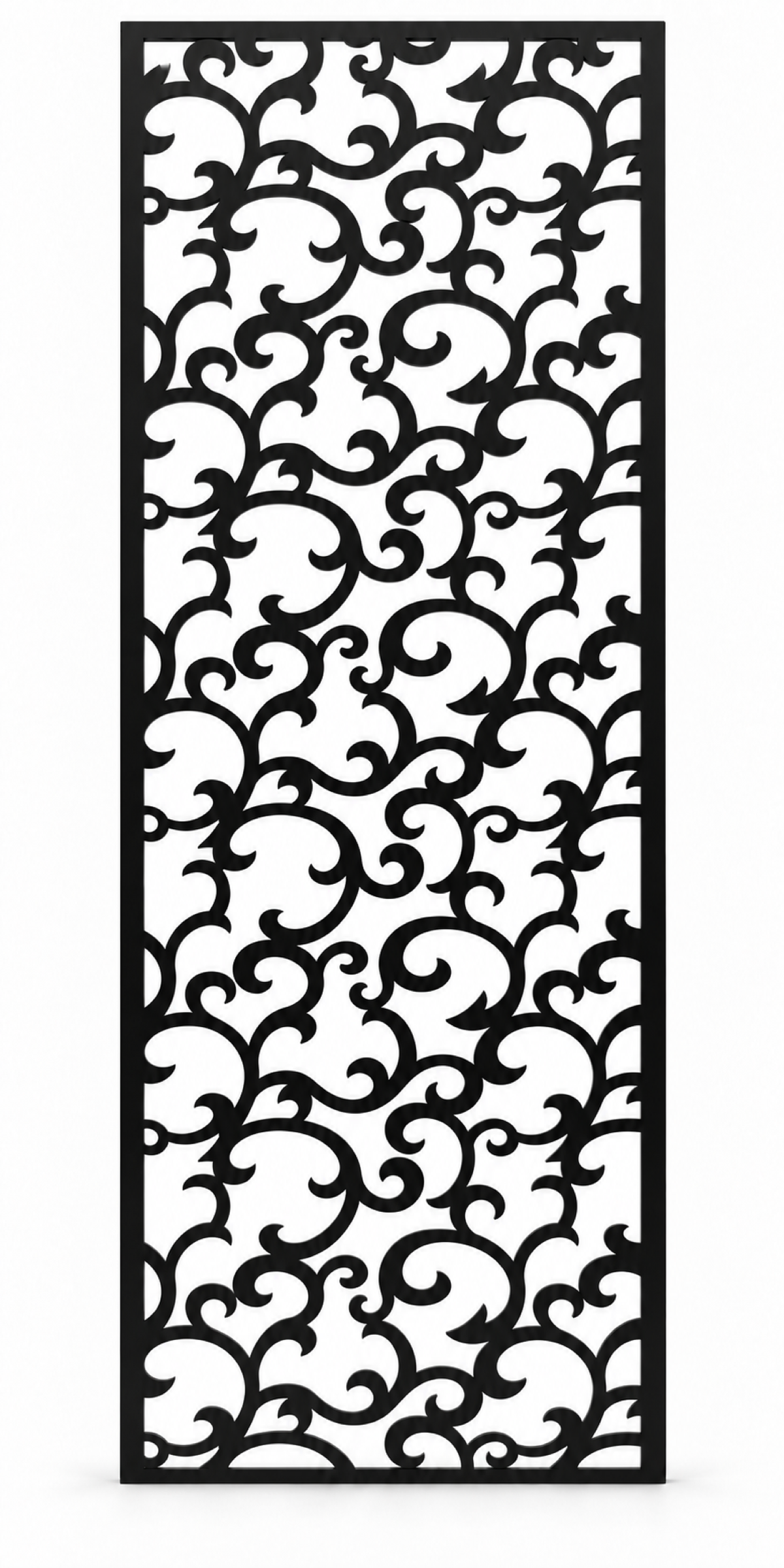 Design 240 Flowing Cloud Lattice Laser Cut Metal Privacy Screen Panel front main view