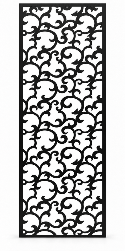 Design 240 Flowing Cloud Lattice Laser Cut Metal Privacy Screen Panel front main view